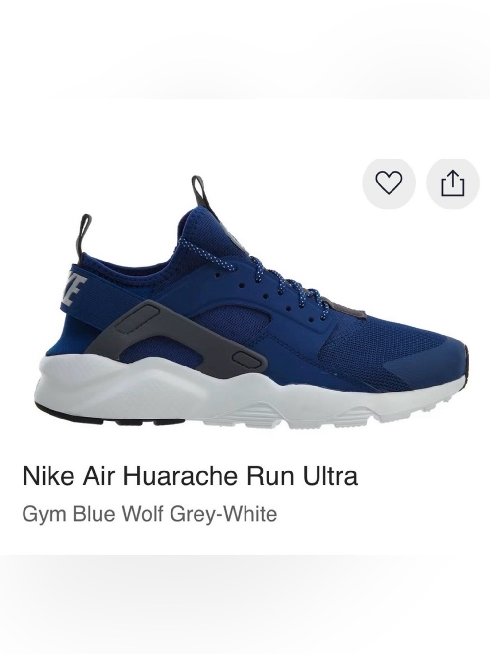 Nike Nike Air Huarache Run Ultra Gym Blue Wolf Grey-White size 13